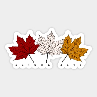 Vintage Autumn Leaves Sticker